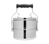 TAIZhiChen Contenitore per Il Pranzo in Acciaio Inossidabile con Manico, Comodo Coperchio a Tenuta stagna, contenitori per Alimenti Multistrato per pranzi, 14.4x21.7 Cm