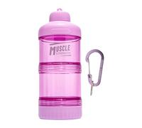 TAIZhiChen Contenitore per Proteine in Polvere, Organizer per Integratori, Impilabile, Multiuso, a Prova di Perdite, con Coperchio a Imbuto, Contenitore per Al, Rosa