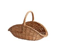 TAIZhiChen Contenitore Portaoggetti in Vimini Intrecciato, Rustico, Portatile, con Manico, per Composizioni Floreali, per Parco, Fattoria, Campagna, Esterno, L
