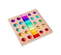 TAIZhiChen Cubi da Costruzione Colorati, Giocattolo impilabile per Bambini, Set di Blocchi di Legno acrilici Scintillanti per Lo Sviluppo, Regalo per Feste di