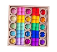 TAIZhiChen Cubi GEM arcobaleno impilabili, gioco impilabile con custodia, set di blocchi di percezione del colore, blocchi da costruzione per ragazze