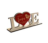 TAIZhiChen Decorazione da scrivania in legno a forma di cuore, ideale per, un oggetto romantico da collezione, perfetto come regalo per, Inglese Rosso