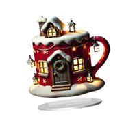 TAIZhiChen Decorazione Natalizia 2D, Souvenir Decorativo, Collezione di in Acrilico, Statuetta Ornamentale Da Tavolo, Opera D'arte 2D per La Tav, Stile a