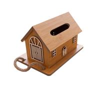 TAIZhiChen Distributore di Fazzoletti, Organizer per Carta Igienica Ad Ampia Apertura per Casa, Bagno, Ufficio, marrone chiaro