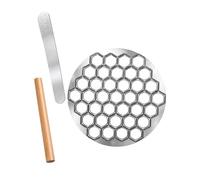 TAIZhiChen Dumpling Maker Set Stampo Ravioli Utensile Cucina Accessorio per Pasta con Materiale in Lega di Alluminio E Legno Adatto per Famiglia Festa