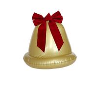 TAIZhiChen Forniture per Feste con Campane di Natale Gonfiabili, Ornamenti Multifunzionali con Palline Gonfiabili, Decorazioni Natalizie per Centri Commerciali D, Oro singolo