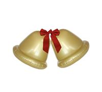 TAIZhiChen Forniture per Feste con Campane di Natale Gonfiabili, Ornamenti Multifunzionali con Palline Gonfiabili, Decorazioni Natalizie per Centri Commerciali D, Doppio Oro