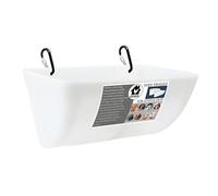 TAIZhiChen Garden Ranch - Mangiatoia per Interni, Abbeveratoio, Secchio, Recinzione Sospesa, Mangiatoia, Mangiatoia Automatica, Bianco