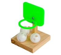 TAIZhiChen Giocattolo con Palla da Foraggiamento, Giocattolo per Animali Domestici, Verde, per Parrocchetto, Cacatua, Fringuello, Cestino Quadrato