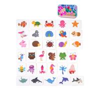 TAIZhiChen Gioco di Puzzle di Abbinamento, Giocattolo Educativo Portatile per Bambini E Bambine in età Prescolare Che Imparano Le Abilità Cognitive, Carte di, Puzzle degli Animali dell'Oceano