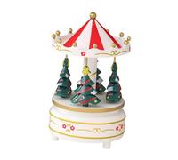 TAIZhiChen Giostra Musicale Natalizia Girevole a Carica Manuale, Multifunzionale, Leggera E Decorativa, Ideale Come Regalo di Capodanno (10,4 X 17,5 Cm), Stile C