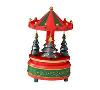 TAIZhiChen Giostra Musicale Natalizia Girevole a Carica Manuale, Multifunzionale, Leggera E Decorativa, Ideale Come Regalo di Capodanno (10,4 X 17,5 Cm), Stile B