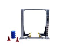 TAIZhiChen Kit di Strumenti per Garage, Officina Auto, Cono Stradale, Sollevatore, Modello Architettonico, Simulazione, Riparazione, Miniatura, 1/64, Ascensore Argentato