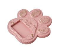 TAIZhiChen Lapide per Animali Domestici con Impronta di Zampa, Pietra Commemorativa per Gatti E Cani, Cartello per Cimitero, Accessori, 15 X 15 X 1,5 Cm, per Il, Rosa