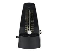 TAIZhiChen Metronomo meccanico, suono forte, pratico, in metallo, alta precisione, professionale, traccia accurata del tempo per chitarra Erhu e batteria, Nero