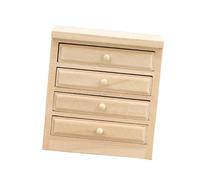 TAIZhiChen Mini Casa Giocattolo, Armadio in Legno Simulato, Comodino, Mobili da Cucina, Mobile Contenitore, Cassetti, Modello per Regali per Bambini, 7,1 cm x 4,8 cm x 7,6 cm