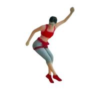 TAIZhiChen Miniatura in 1:64, Modello di Arrampicata su Roccia, Piccolo Ornamento, Mini Statuetta di Persone per Decorazione di Micro paesaggi, Oggetti da, Rosso