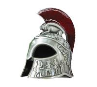 TAIZhiChen Modello di Casco da Samurai, Modello Creativo in Lega, Casco da Cavaliere Larp, Costume Antico, Decorazione per La Casa, Copricapo, Grigio Argento