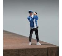 TAIZhiChen Modello Minifigure 1:64, Opera d'Arte, Decorazione da Tavolo, Simulazione, Figura Umana, Scultura Artificiale per Fattoria, Scaffale, Studio, Fotografare Il Ragazzo