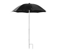 TAIZhiChen Ombrellone da Giardino Decorativo, Riutilizzabile E Robusto, con Picchetto in Metallo per Aiuole, Nero