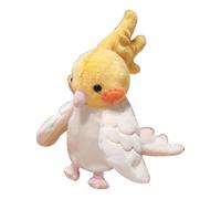 TAIZhiChen Pappagallo, Pupazzo di Peluche a Forma di Pappagallo, Giocattolo Morbido a Forma di Uccello per Insegnare, Giocare a, Raccontare Storie, Giallo E Bianco
