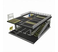 TAIZhiChen Parcheggio 1:64 Montaggio Manuale Parcheggio a Due Livelli Materiale Resistente Modello Espositivo, Struttura In Acciaio A Doppio Strato, Scenario Di Parcheggio, Modello B 823602