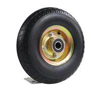 TAIZhiChen Pneumatico per Carriola da 10" 3.50-4, Larghezza Libera da Forature, 2,6 Pollici, Foro Cuscinetto 20mm