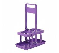 TAIZhiChen Portabottiglie Pieghevole Portatile Supporto Bottiglie con Manico Porta Bicchieri Stabile Portabottiglie da Tavolo per Esposizione, Bar, Viola, Viola Scuro