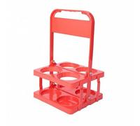 TAIZhiChen Portabottiglie Portabottiglie Pieghevole Portatile 4 Posti Salvaspazio Accessorio da Servizio per Picnic, Rosso, Rosso