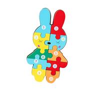 TAIZhiChen Puzzle Animale Puzzle in Legno Puzzle Educativo Forma Animale Funzione Educativa Numeri Colori Abilità Motorie Adatto per Regalo Bambino