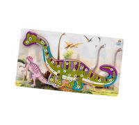 TAIZhiChen Puzzle in Legno con L'alfabeto E Tema Dinosauri per L'apprendimento Prescolare, Verde