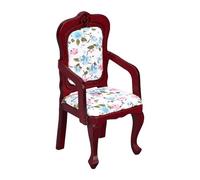 TAIZhiChen Sedia per Casa delle Bambole, Sedia in Miniatura Realizzata in, Mobili in Miniatura Realistici, Mini Schienale in Classico Design retrò per Lavori Fai, Rosso Marrone