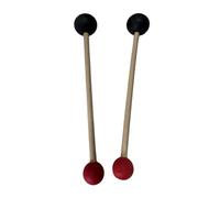 TAIZhiChen Set di 2 Bacchette a Doppia Testa per Campane Tibetane, Versatili E Comode, Ideali per Esercitarsi a Casa, Rotondo Nero E Rosso