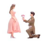 TAIZhiChen Set di Miniature per Coppia in 1/64, di Amanti, Diorama Realistico per Matrimonio, Regalo e Oggetto di Scena per Foto.