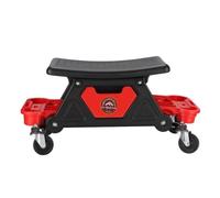 TAIZhiChen Sgabello da Officina con Ruote Resistente Sgabello da Lavoro con Ruote Ergonomico per Garage, Sgabello Per Riparazioni Auto, Modello Di Seconda Generazione, Nero E Rosso