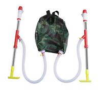 TAIZhiChen Spandiconcime Manuale con Design Ergonomico, Borsa per Il Trasporto Posteriore, Strumento per La Fertilizzazione, Applicazione di Letame per Esterni, Doppio Tubo Metallico