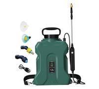 TAIZhiChen Spruzzatore Elettrico per Giardino, 12 L, Professionale E con Lancia Retrattile per Irrigare I, Verde