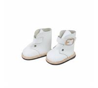 TAIZhiChen Stivali Corti Bambola Scarpe Invernali Accessori Bambola Materiale Spesso E Confortevole Adatti a Gioco Interattivo Collezione Regalo , Bianco , Stivali+Pelle