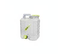 TAIZhiChen Tanica Acqua con Rubinetto senza BPA Contenitore Acqua Potabile con Rubinetto Resistente Al Calore per Esterno, Trasparente, Cristallo Trasparente, 15L