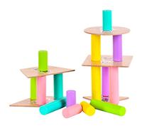 TAIZhiChen Tavola Ciclo Vitale in Legno con Blocchi Educativi Creativi Gioco Educativo Ausili Didattici Adatta per Bambini 3-6 Anni Apprendimento, Multicolore002, Taglia unica
