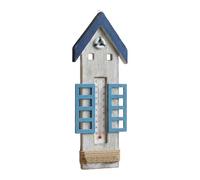 TAIZhiChen Termometro da Parete in Legno, Scultura da Parete, Termometro da Appendere per Uso Interno Ed Esterno, Decorazione Nautica per Ingresso O Casa sulla S, Casa 30x10cm