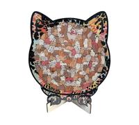 TAIZhiChen Un Giocattolo Decorativo E Portatile in Legno a Forma di Gatto, Ideale per Sviluppare La Coordinazione Occhio-Mano. Un Animaletto in Legno, Perf, Stile E