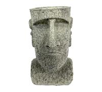TAIZhiChen Vaso a Forma di Testa, Vaso da Fiori con Volto Umano, Decorazione per La Casa, Statua a Forma di Testa Dell'Isola di Pasqua in Plastica Multiuso P