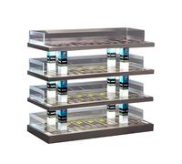 TAIZhiChen Vetrina espositiva per Modelli di Auto in Lega con Scena di parcheggio in 1/64, espositore per Giocattoli con Scenario Decorativo Luminoso, vetrina, 4 Strati