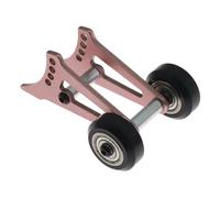TAIZhiChen Volante con Testa sollevata per Auto RC, Accessori in Lega di Alluminio, ricambi per Auto RC per CW01 Pumpkin Lunch Box, Champagne, Doppia Ruota