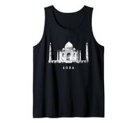 Taj Mahal Agra India Skyline Vintage I Love India Amo Canotta