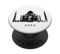 Taj Mahal Agra India Skyline Vintage I Love India Amo PopSockets PopGrip Adesivo