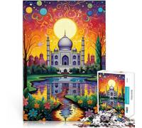 Taj Mahal dell'India puzzle 1000 pezzi per adulti Aiuta il cervello ad allenare i giocattoli che creano dipendenza per coltivare la pazienza Opera d'arte 38x26cm