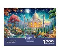 Taj Mahal in Glowing Night Garden Puzzle Da 1000 Pezzi Fantasy Architecture Giochi Di Puzzle Per La Famiglia Per Tutte Le Età 52x38cm/1000pcs