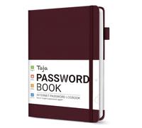 Taja Libro per password con linguette alfabetiche, piccolo libro delle password per anziani, taccuino per password per indirizzi Internet e dettagli di accesso, diario delle password per aiutarti a